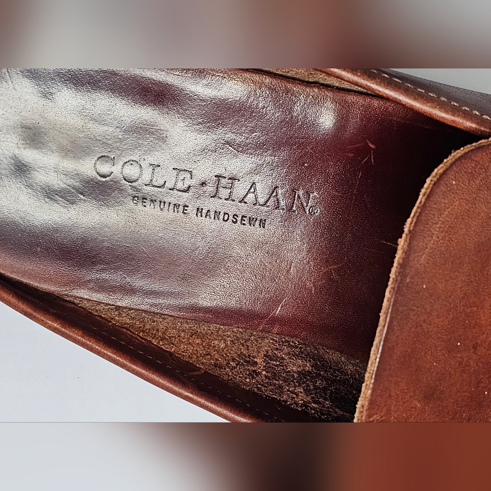 Cole Haan Vintage Country Womens Size 10.5 Backless Slip on Loafers Shoes - Picture 3 of 15